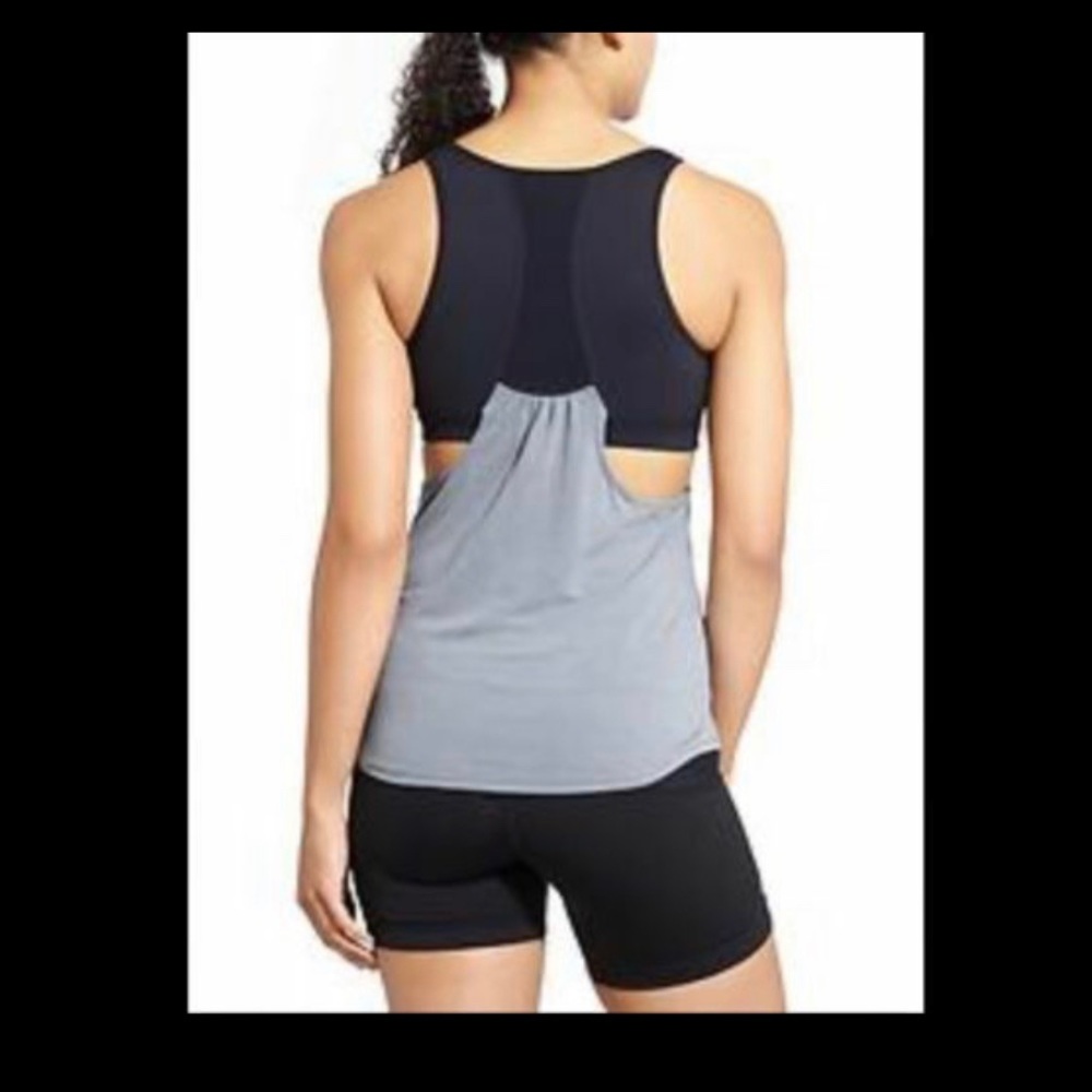 ATHLETA Mesh Supercharged Tank in Grey Black - Picture 3 of 6